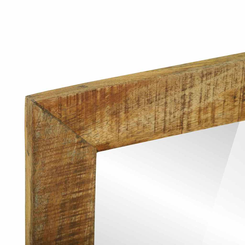 Bathroom Mirror Brown 50 X 22 X 70 Cm Solid Rough Wood Mango